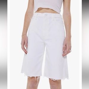MOTHER White Jean Shorts